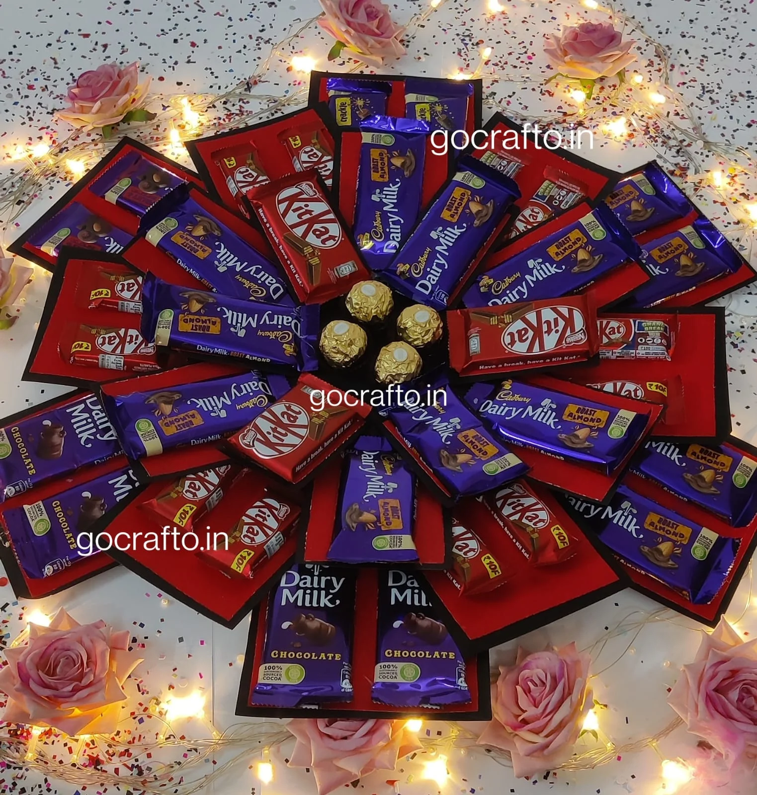 Butterfly Chocolate Gift Hamper For | Birthday | Cadbury dairy milk 13.2gm  × 14 Tissue flowers 15 pes : Amazon.in: Grocery & Gourmet Foods